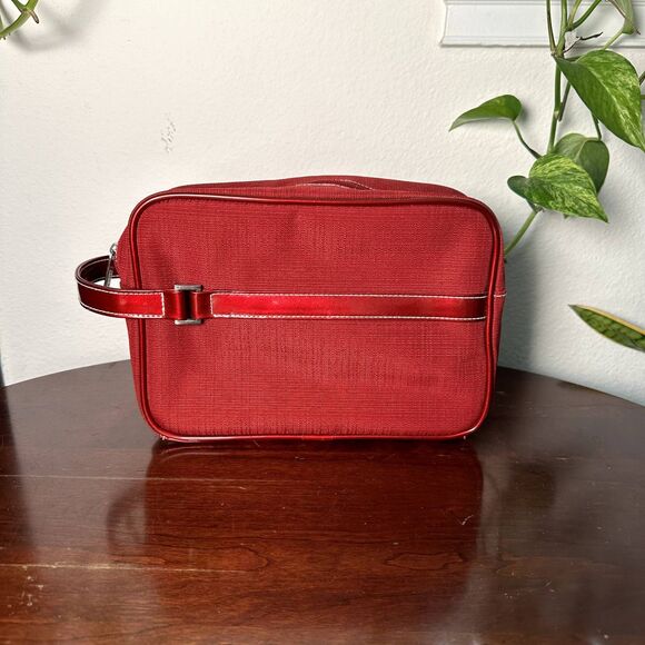 Estee Lauder Red Cosmetic Travel Bag Toiletry Organizer with Handle - Picture 2 of 6